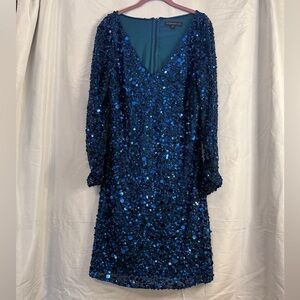 ✨ Aidan Mattox Blue Sequin Cocktail Dress ✨
Size: 14